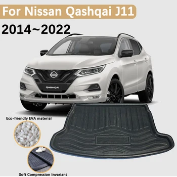 Automobilių Galinis Kamieno Kilimėliai Nissan Qashqai J11 2014~2022 Priedai Nesąžiningi Sporto Įkrovos Krovinių Perkrovimo Vandeniui Kilimų EVA Laikymo Padėklas