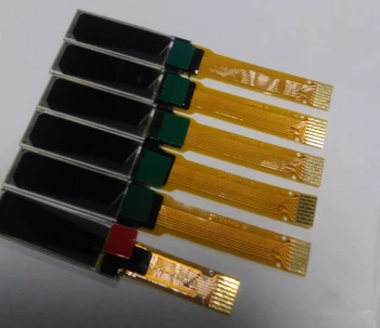 1pcs 0.69 colių OLED Ekranas su 96x16 Rezoliuciją ir white backlight 8pins.Sąsaja IIC ssd1306 ilgesnis laidas.