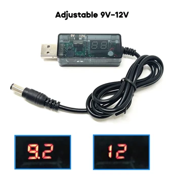 USB 5V Į 12V 9V Maitinimo Kabelis USB Jack Adapteris, Laidas Usb Padidinti Maitinimo Laido Kelvedžio 2.1x5.5mm, 8 Lizdai