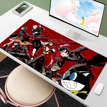 Persona Stalas Raštas Deskmat Gamer Mouse Pad 900x400 Klaviatūros Kilimėlis Nešiojamieji kompiuteriai Kompiuterio Kabineto Žaidimų Setup Kilimėlis Anime Priedai