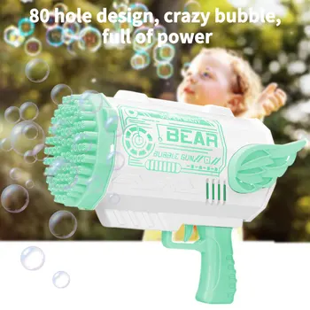Bubble Machine Gun, Burbuliukai Žaislai su Tūkstančiais Burbulų ir Spalvinga Žiburiai, Vasaros Lauko Žaislai Vestuvių Įdomus Bamblys Vaikai