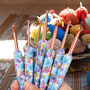 8pcs puošybinės Rinkinys su Rankena Amatų Priėmimo Crochets Kablys Aksesuarai Dovanos Moterims Mergina