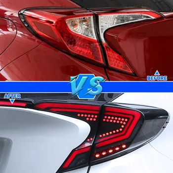 Automobilių stiliaus galiniai Žibintai Toyota CH-R, C-HR CHR 2016-2020 Led Užpakaliniai Žibintai Priešrūkinis žibintas Galinis Žibintas DRL + Stabdžiu + Parko + Signalo žibintai