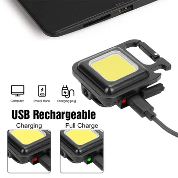 Mini Žibintuvėlis LED Pultelio Šviesos USB Įkrovimo Nešiojamų Darbą Šviesos 500 Liumenų Ryškiai Maža Kišenė Žibintai Lauko Fakelas