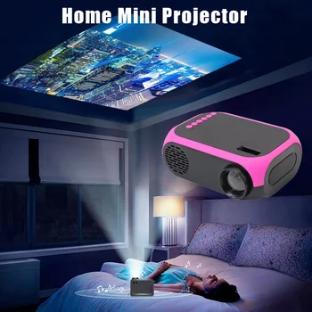 HD 1080P LED Projektorius, Nešiojamas Mini Namų Kino Kino Lengvas USB, AV ir HDMI Vaizdo Filmą Projektorius HD мини проектор