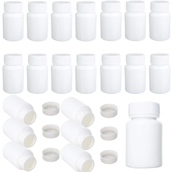 100vnt Tuščias Medicininio Plastiko HDPE Tablečių Buteliai Su Dangteliais 15ML-100ML Nešiojamų Pill Tabletės, Kapsulės Konteineriai, Maisto Klasės Butelis