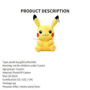 Pocket Monstras Pliušinis Lėlės 20-25cm Pokemon Eiti Pikachu Sylveon Gengar Teddiursa Torchic Įdaryti Kawaii Vaikas Žaislas Berniukas Mergaitė