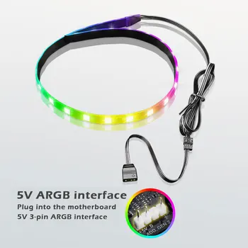 40 Cm LED Šviesos Juostelės Lankstus Namų dekoro Digital RGB Kompiuterių Priedai ARGB Sąsaja Šviesus 