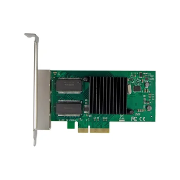 Quad-Port PCI-E Gigabit ethernet Tinklo plokštė PCI-E X1 I350-T4 RJ45 Tinklo Serveryje Kortelės Darbalaukio Minkštas Gigabit Tinklo Maršrutizatorius