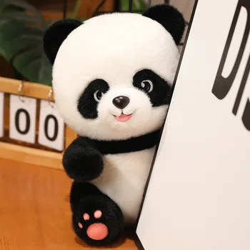 Animacinių Filmų Pėdsaką Giant Panda Pliušinis Žaislas Kawaii Įdaryti Rožinė Leteną Išdykęs, Mielas Panda Plushies Pagalvę, Lėlės, Minkšti Žaislai Vaikams Dovanos