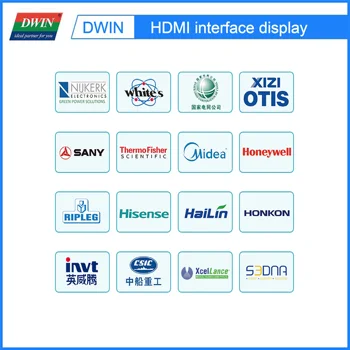 DWIN 7 Colių 1024 x RGB×600 IPS LCD Capacitive Jutiklinis Ekranas Aviečių Pi 4 HDW070_A5001L
